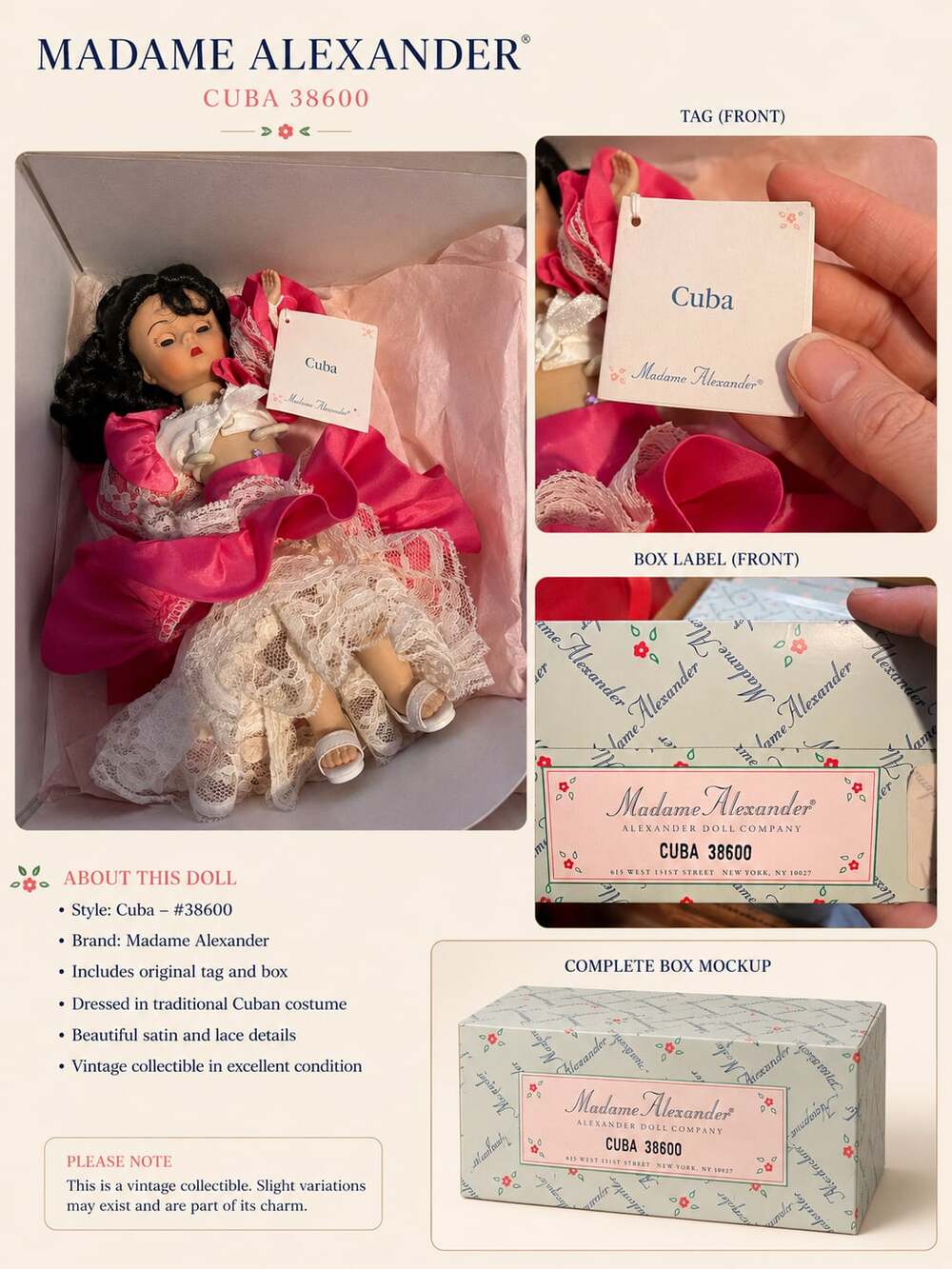 Madame Alexander Cuba Doll #38600
